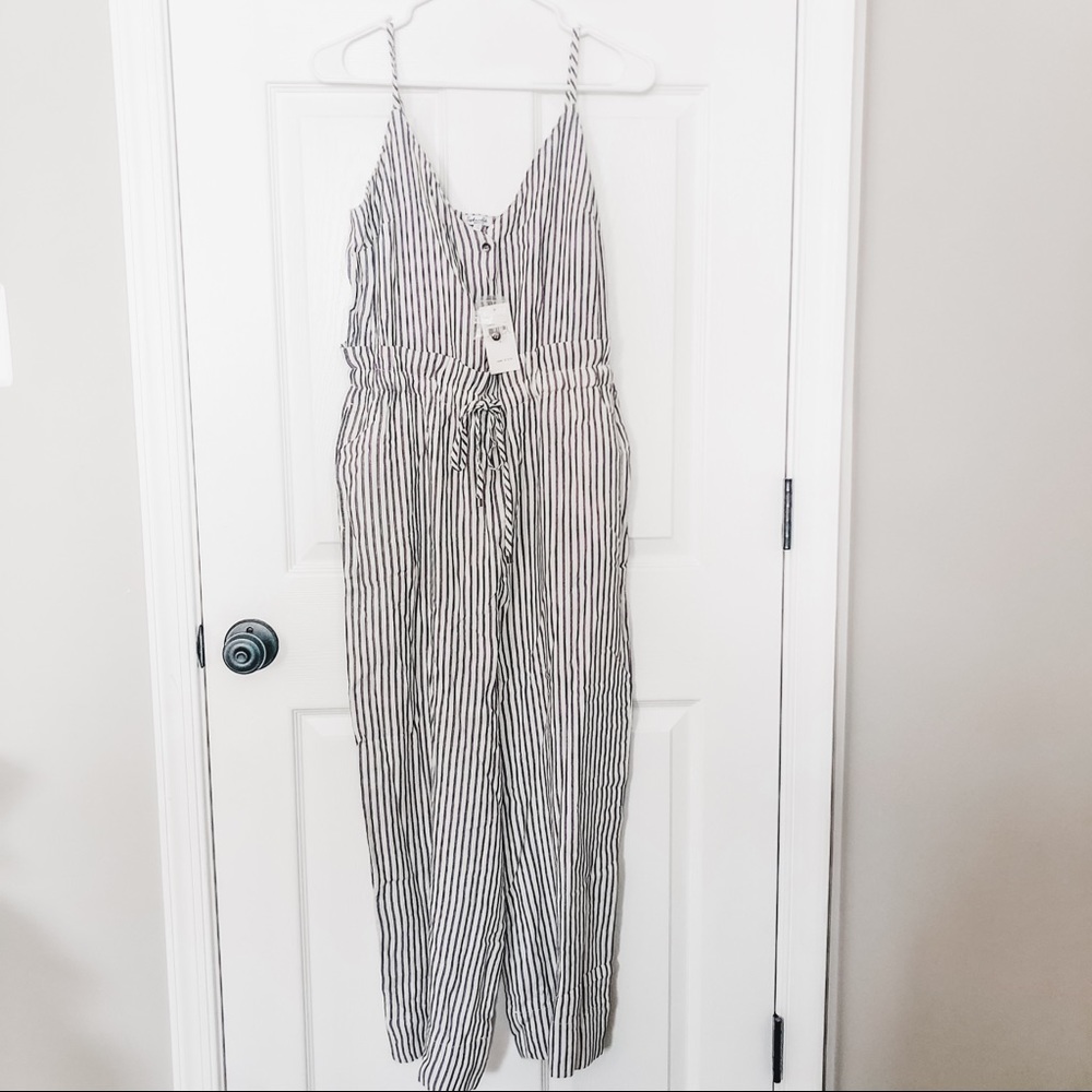 Splendid Stripe Tie Waist Jumpsuit - Picture 4 of 5